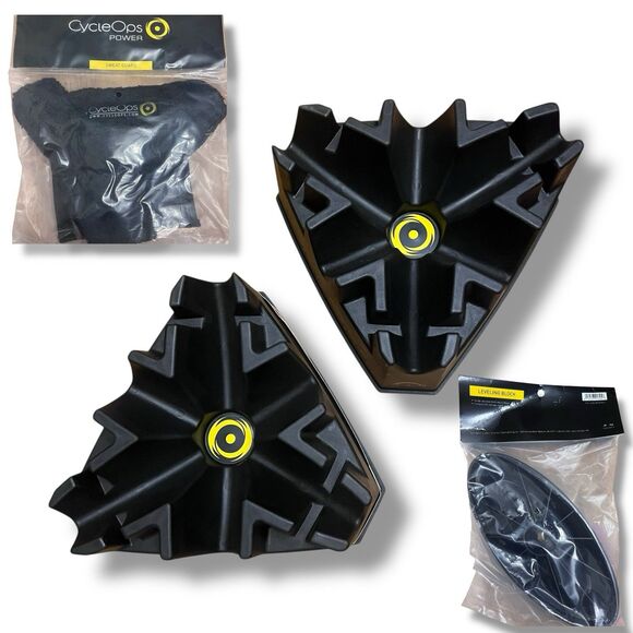 Set CycleOps Riser Tire Leveling Block Sweat Guard Bicycle Trainer - Picture 1 of 15